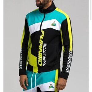 Chris Brown - Black Pyramid Colorblock Jacket Size M